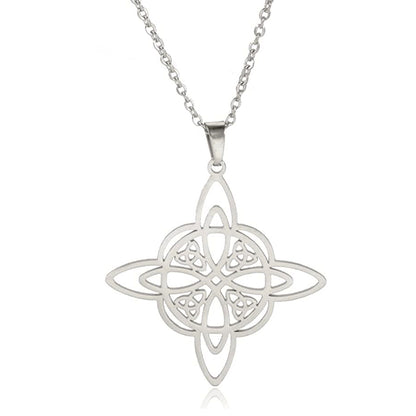 Collar Nudo de Bruja con Trisquel Celta Acero Inoxidable